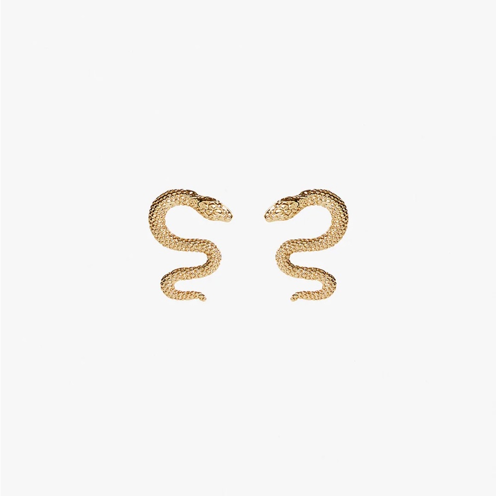 Ana Luisa boa snake gold plated earrings